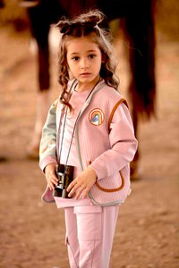 Contrast Binded Quilted Vest - Lilac