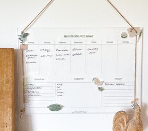 Wochenplaner A3 "Grün" aus Acryl