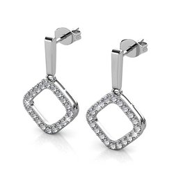 Irina Earrings - Silver and Crystal
