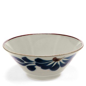 Japanese porcelain noodle bowl 19cm - Flower