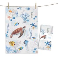 Sealife tea towel