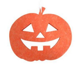 PUMPKIN FELT         POLY/8PC ORANGE