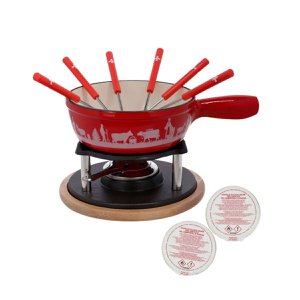 Kaasfondueset voor 6 personen en 2 kopjes Rotel Swiss Tradition gegeleerde alcohol