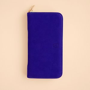 spacious leather wallet BIO kobalt