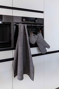 Schürze SHERLOCK FISHBONE - 68x85 cm, schwarz