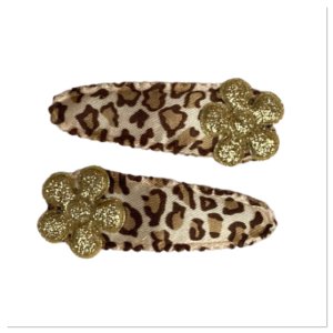 Haarspeldjes Leopard gold