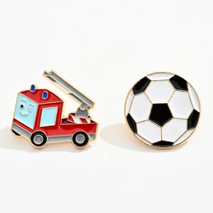 Set of 2 Football and Firefighter pins