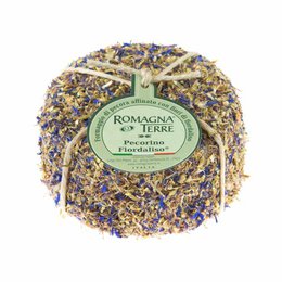  Pecorino Fiordaliso (sheep milk) cheese, 0.5 kg. Creamy, mild-flavored sheep's milk cheese with a soft, edible rind and a sprinkling of dried flowers.