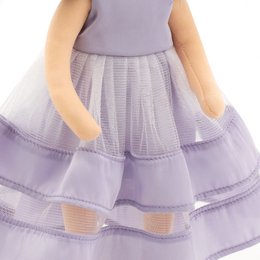 Weiches Spielzeug, süße Schwestern - Kleidungsset: Lila Kleid (35 cm)