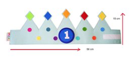 Fødselsdag Crown Bleu - festhat - Felt Crown - Dreng