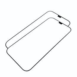 Protective glass screen protector for iPhone, available in a pack of 2 with stencil locking for iPhone 14 Pro Max, 14 Pro, 14, 14 Plus, 13 Pro Max, 13 Pro, 13, 12 Pro Max, and 12/12 Pro models.