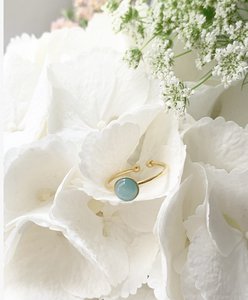 Petite Bulle ring - zeegroen