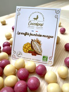 Raspberry mango soufflés