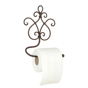 WC Rol Houder 17x7x22 cm Bruin IJzer Toiletrolhouder