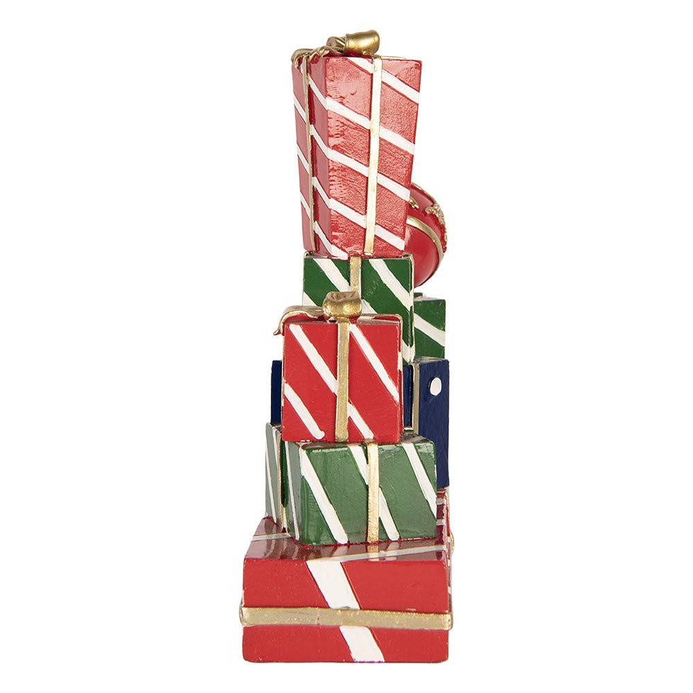 Kerstdecoratie Beeld Cadeau 21x7x21 cm Rood Kunststof
