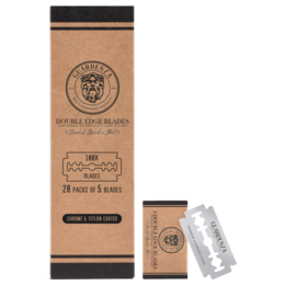 Double edge razor blades, 100 pieces, stainless steel, classic design, for a close and comfortable shave.