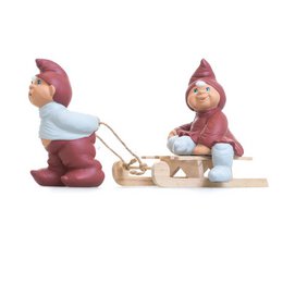  Decorative figurines of a couple celebrating their anniversary, featuring a man and woman in traditional Nordic-style clothing and accessories.