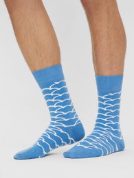 Bio Socken Walking in the clouds - Blaue Socken mit Wolken