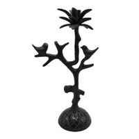 Candlestick - Bird - Black Antique