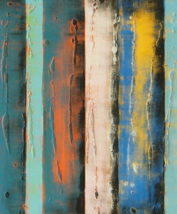 Schilderij - Yellow Panels