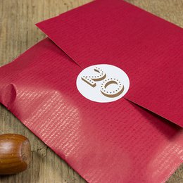 Adesivo calendario dell'avvento rame