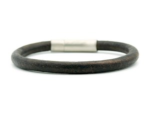 armband Flores donker bruin- 6mm