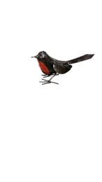  Natural robin medium bird feeder. Made of durable materials, features a red breast, and designed to attract birds to your garden.