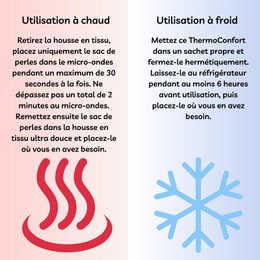 Cervical Thermo Comfort - Allevia Torcicollo e Dolori alla Spalla - Effetto Rilassante - Riutilizzabile e Naturale in Perle di Argilla e Carbone Vegetale