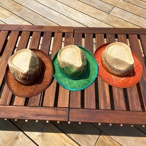 Handcrafted hat from Madagascar Borsalino Bicolore
