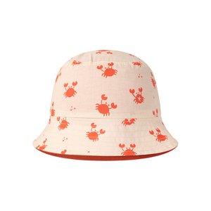 Sun Hat Reversible - Beige/Red - Crabby