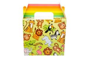 FOOD BOX WILD ANIMALS . PARTY LUNCH