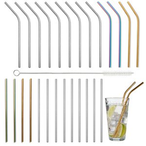 Stahlstahlstrohhalme (36 Teile + 4 Reinigungsbürsten)