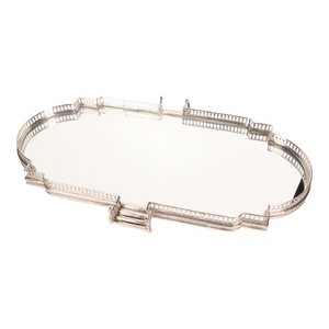 Mirror Tray 85 cm - Silver - Brass