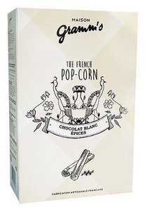 Caramel Popcorn coated with white chocolate spices (100g)