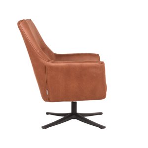 ommoebel Fauteuil Tod - Cognac - Microfiber