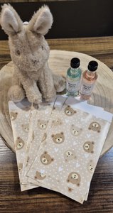 Gift bags Little Bear 12x19cm Beige - 25 pieces