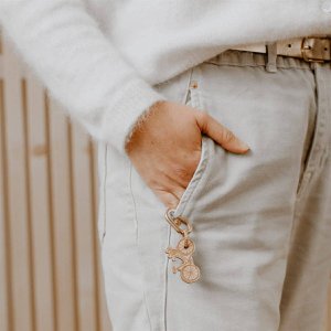 Wooden key ring - Bucolic bike