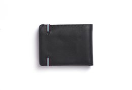 Portafoglio minimalista nero con tasca portamonete
