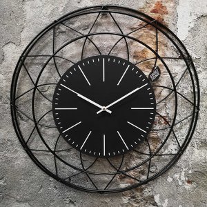 Clock metal and wood 60cm (77003)