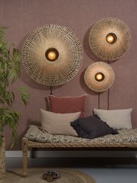 Wandlamp Kalimantan bambusplade, S