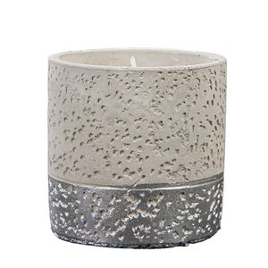 Kerzendose zylindrisch Silverino grau H. 8 cm, VE 8