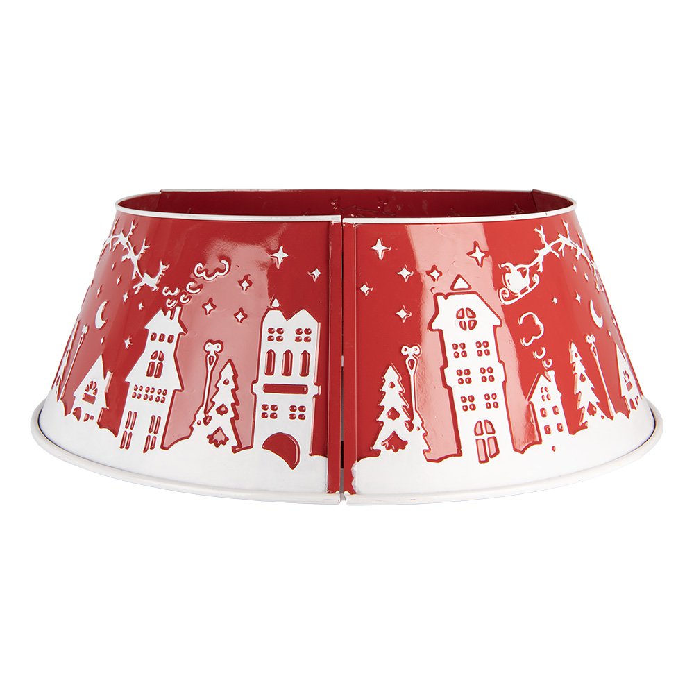 Kerstboomrok Ø 66x23 cm Rood Metaal