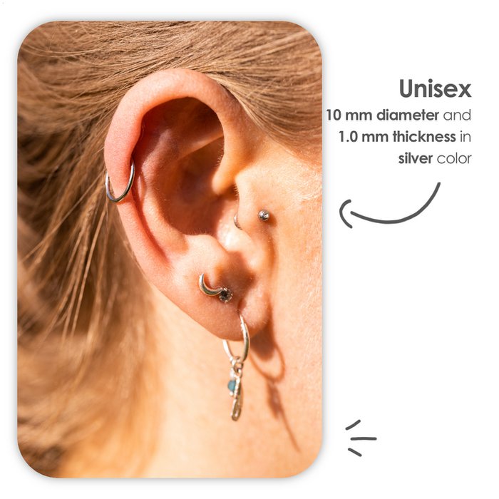 Piercing Dermico In Acciaio Chirurgico 316L Con Trifoglio - Per Orecchio, Labbro E Corpo - Foto 7