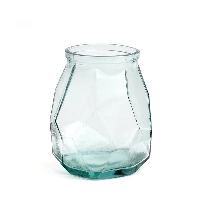 De Brede Origami Vaas - Blauw
