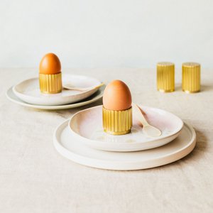 Egg cups brass, set of 2
