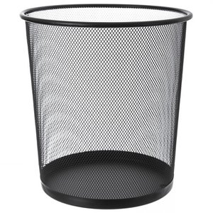 Abfallpapierbehälter Metall schwarz 26x28 cm