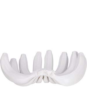 Poly banaan Martha, D24,5cm, H15cm, wit