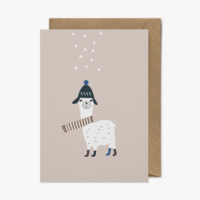 Llama with Scarf Card, Eco-Conscious Greeting Card