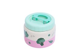 Insulated food jar with a playful, colorful design featuring a lion motif. Made of durable, BPA-free materials to keep food and drinks at the desired temperature.
