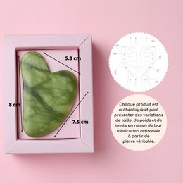 Sæt med 11 + 1 gratis - grøn jadesten Gua Sha med låg